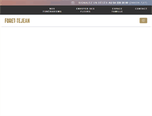 Tablet Screenshot of foret-tejean.be